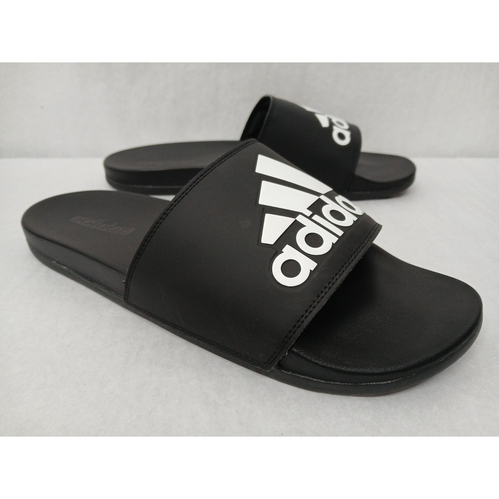 Nike Men's Adilette Comfort Slide Sandals GY1945 Black White Sz 13